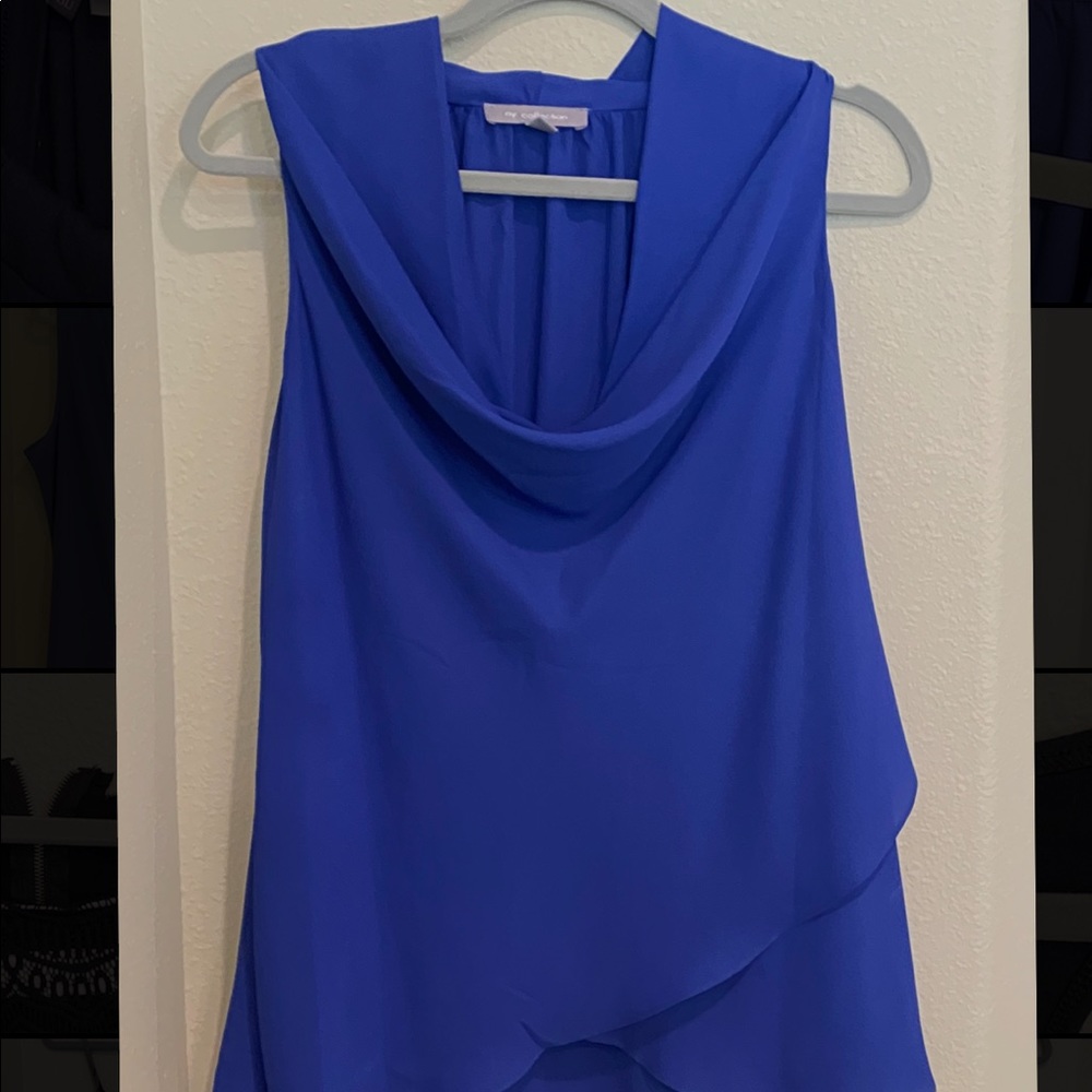 NY Collection blue tank top